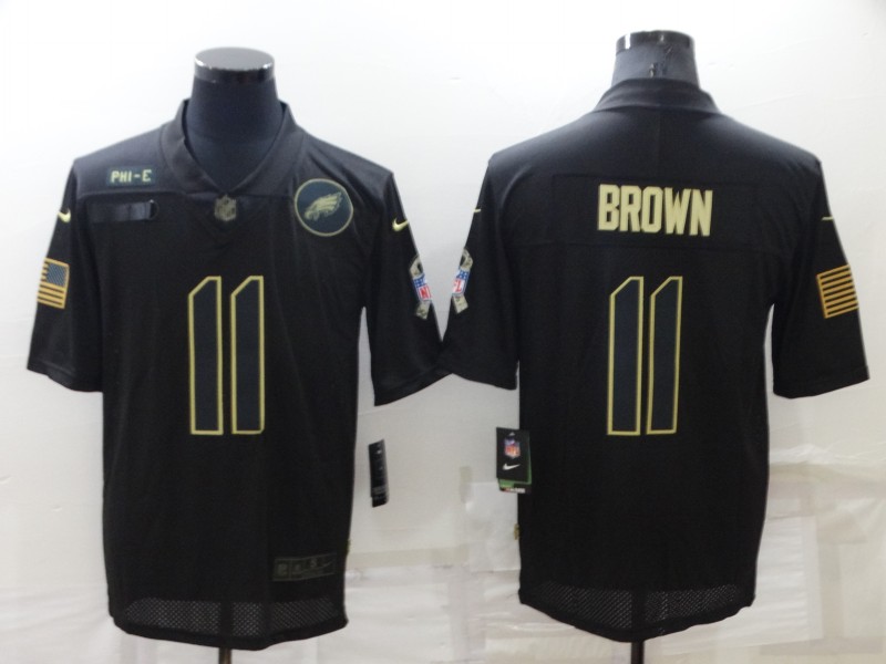 Men's Philadelphia Eagles A.J. Brown #11 Black Jersey
